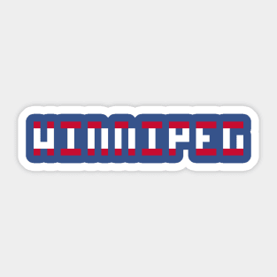 Pixel Hockey City Winnipeg 1996 Retro Sticker